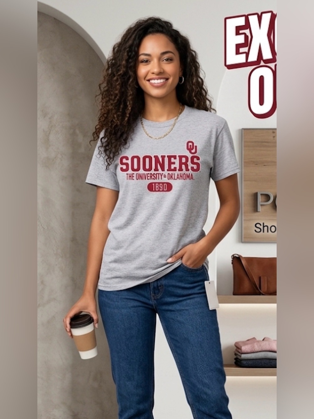 NWOT! CAPTIVATING Gray Oklahoma Sooners T-Shirt